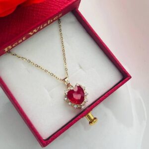 Cadena Corazón rojo