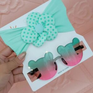 Cintillo-Gafas Verde-rosa